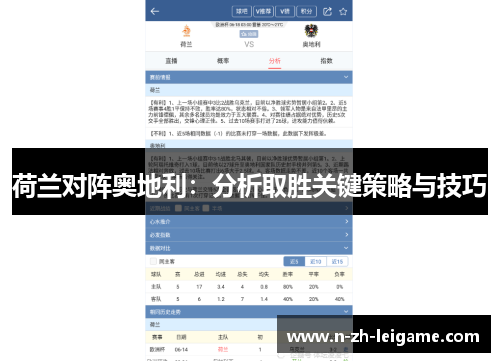 荷兰对阵奥地利：分析取胜关键策略与技巧